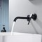 Kibi Circular Single Handle Wall Mounted Bathroom Sink Faucet, Matte Black KBF1023MB - alternate 4